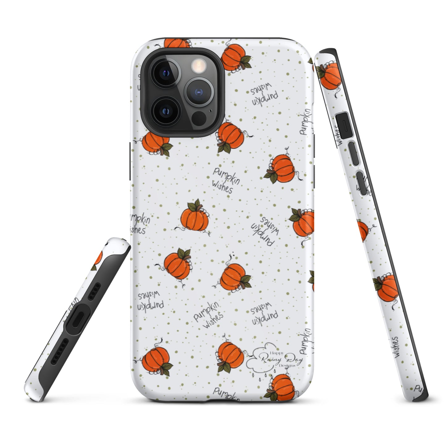 "Pumpkin Wishes" on White Tough iPhone case