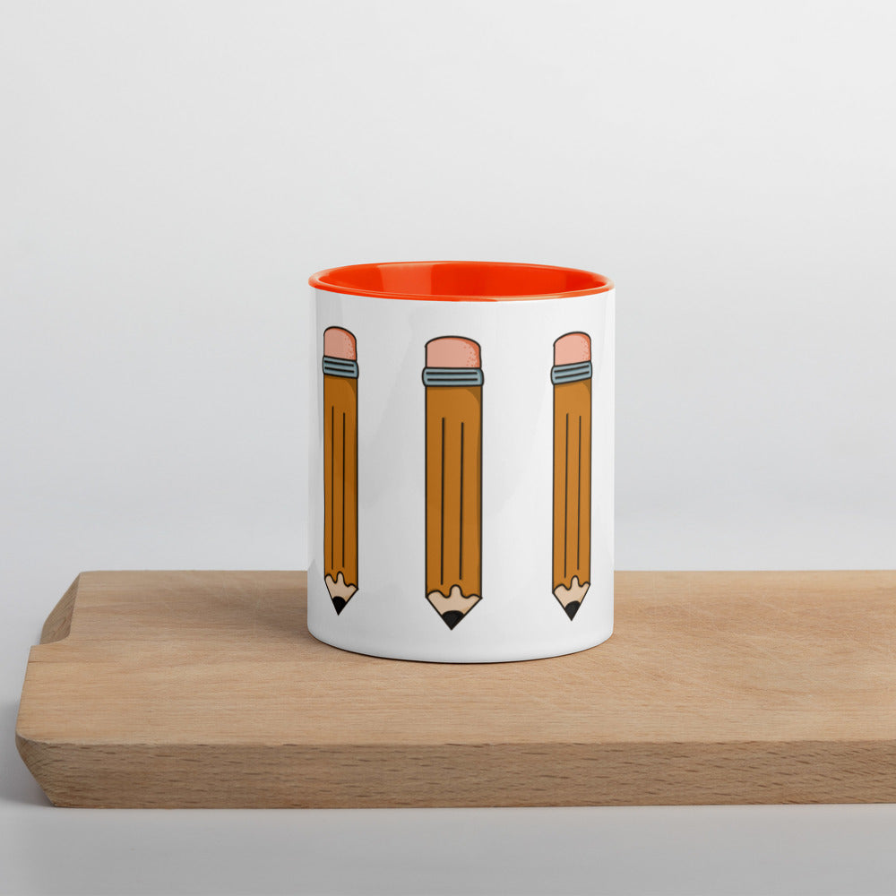 Pencil Mug with Color Inside