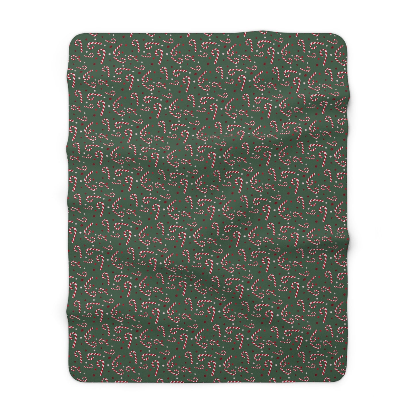 Candy Cane Sherpa Fleece Blanket