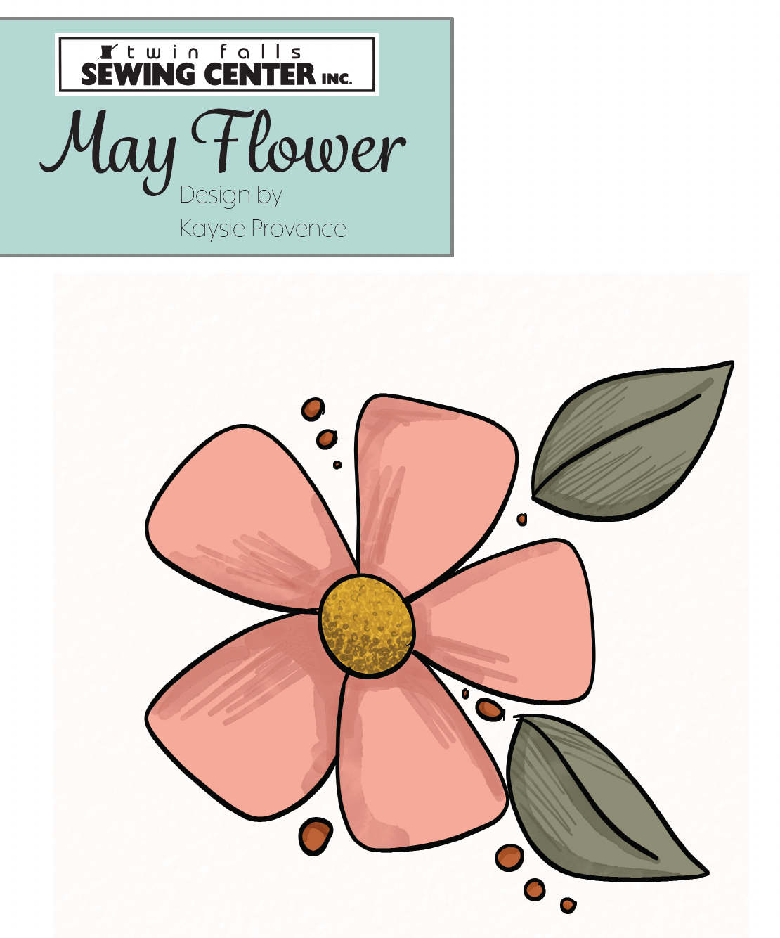 May Flower Pattern May Flower Free Applique PDF Pattern – Happy Rainy Day Designs