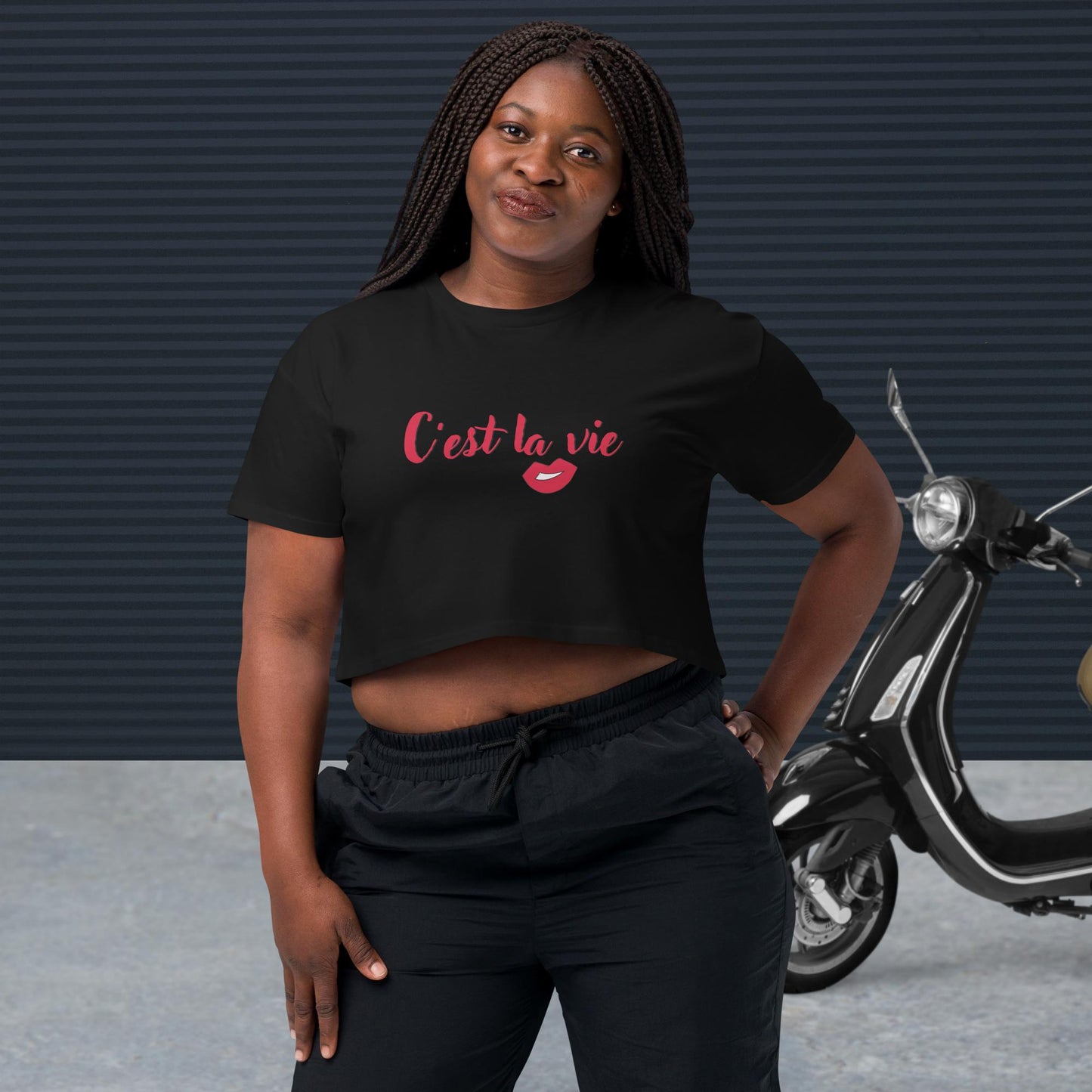 C’est la Vie Women’s crop top