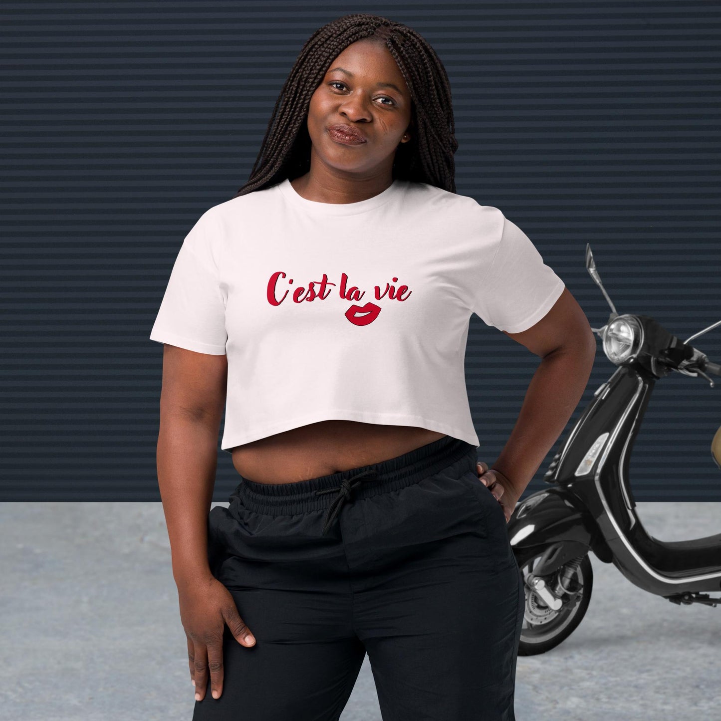 C’est la Vie Women’s crop top