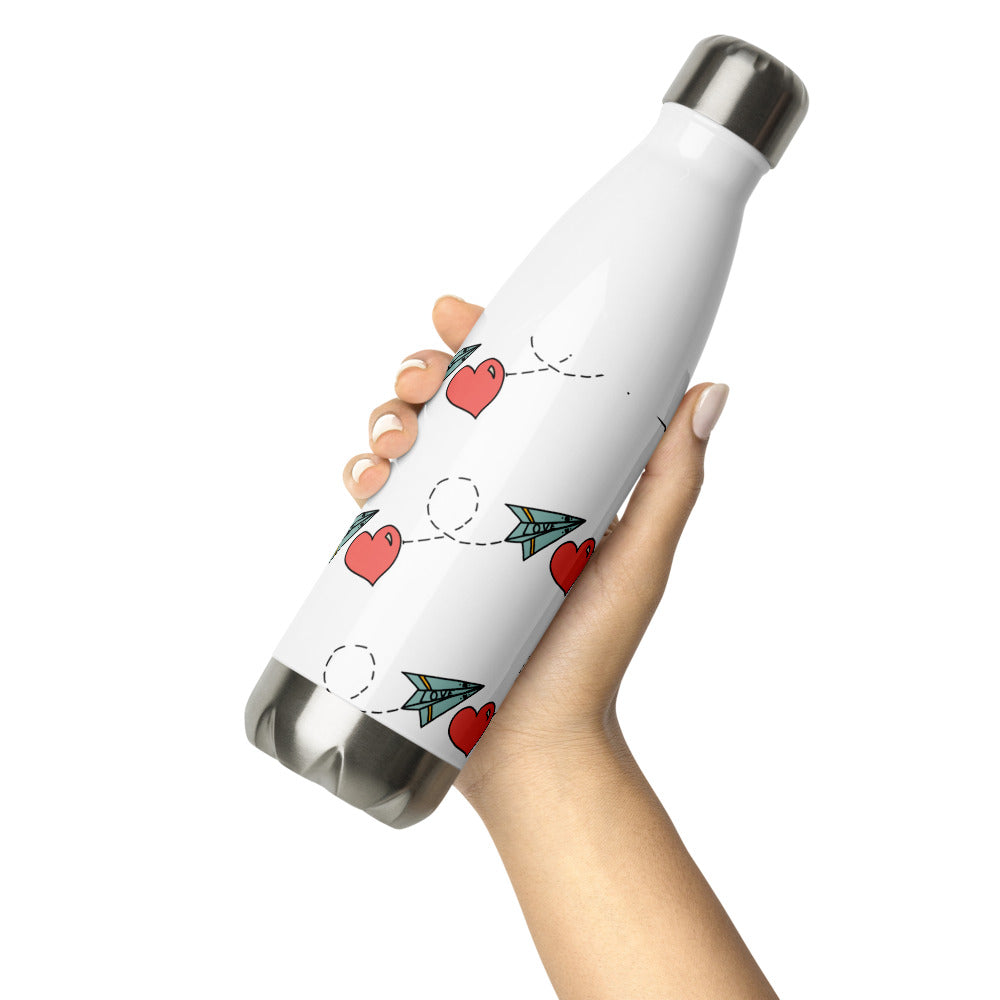 "Love is in the Air" Stainless Steel Water Bottle