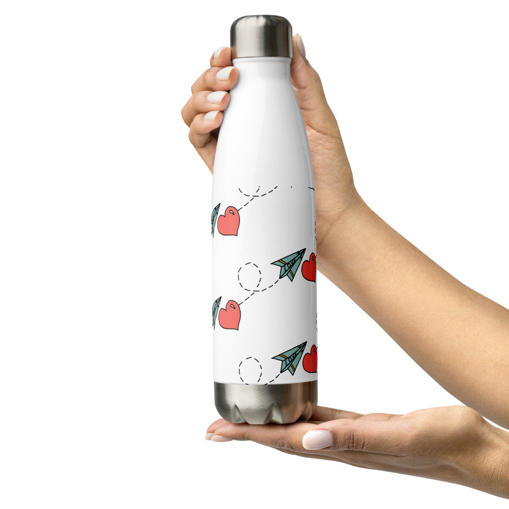 "Love is in the Air" Stainless Steel Water Bottle