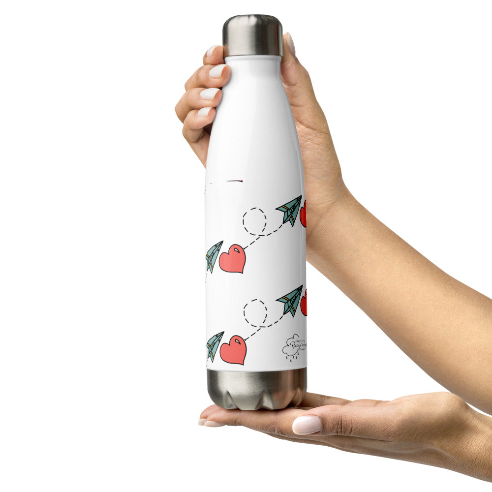 "Love is in the Air" Stainless Steel Water Bottle