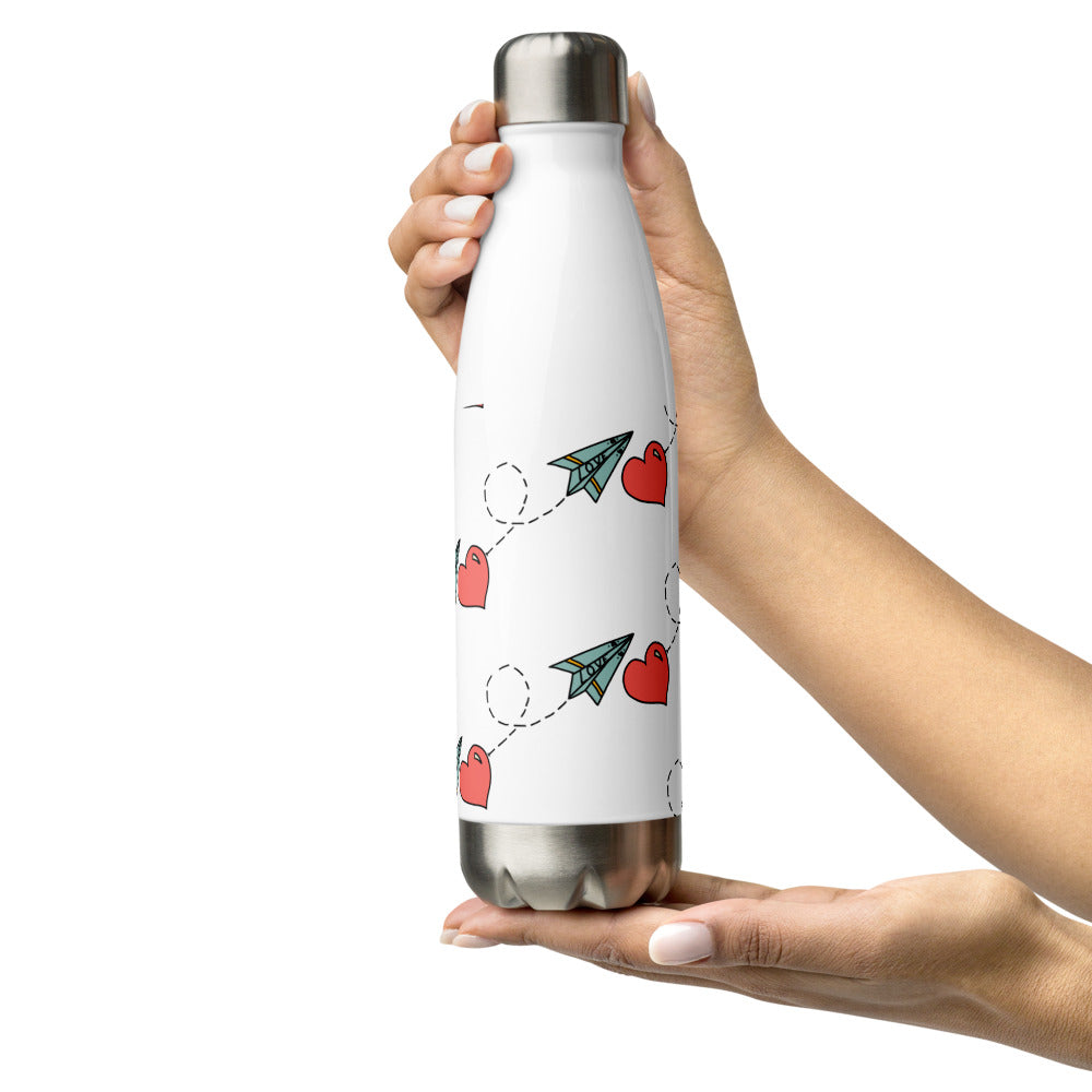 "Love is in the Air" Stainless Steel Water Bottle