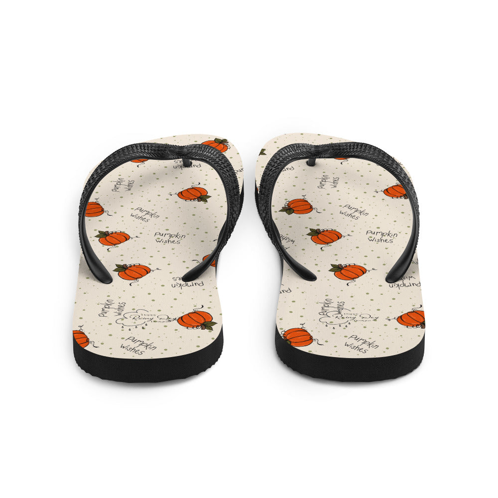 "Pumpkin Wishes" Flip-Flops