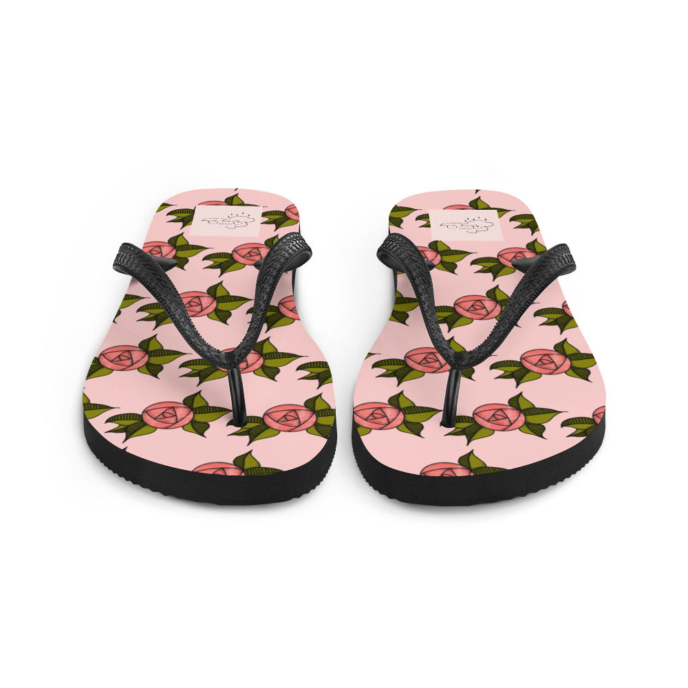 "Coming Up Roses" Flip-Flops