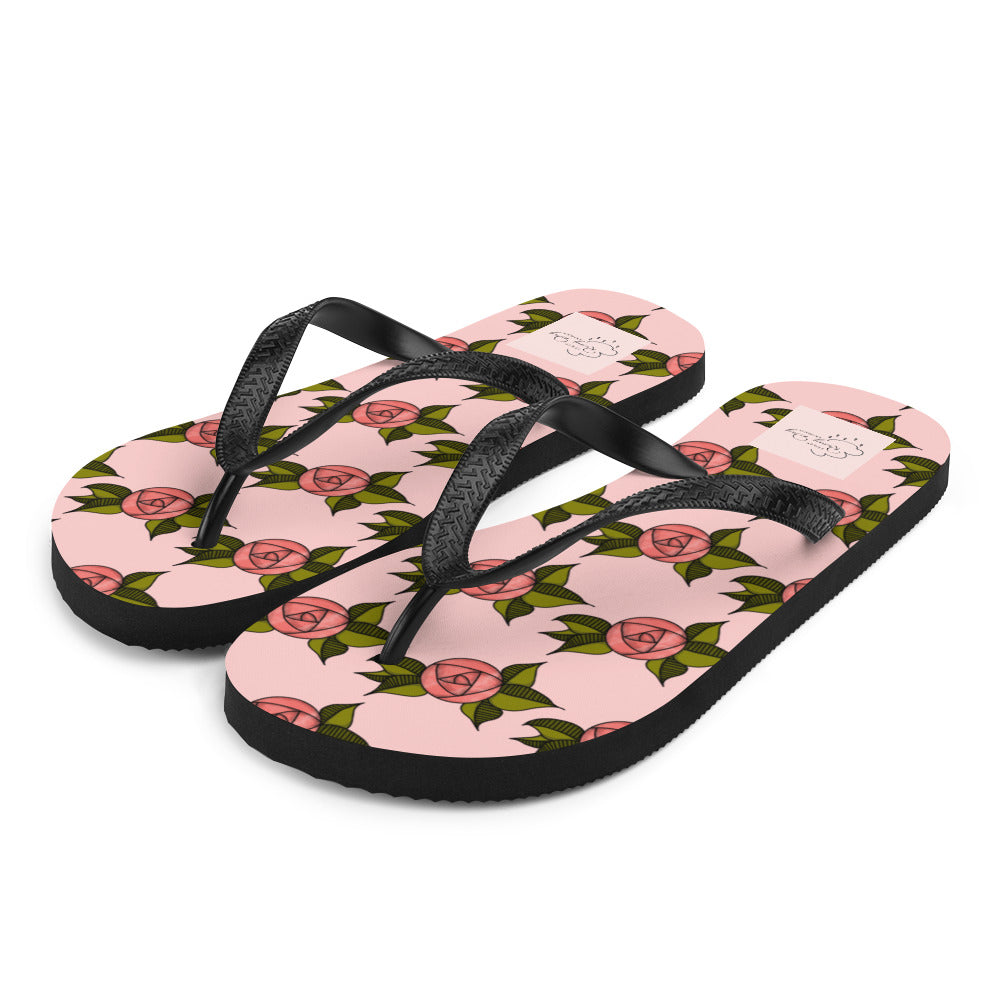 "Coming Up Roses" Flip-Flops