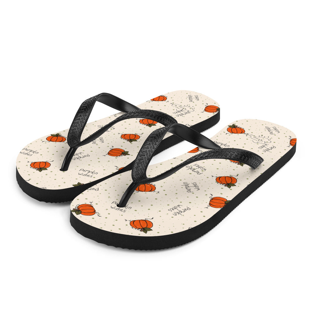 "Pumpkin Wishes" Flip-Flops