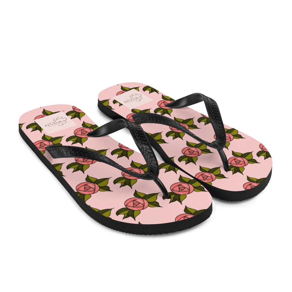 "Coming Up Roses" Flip-Flops