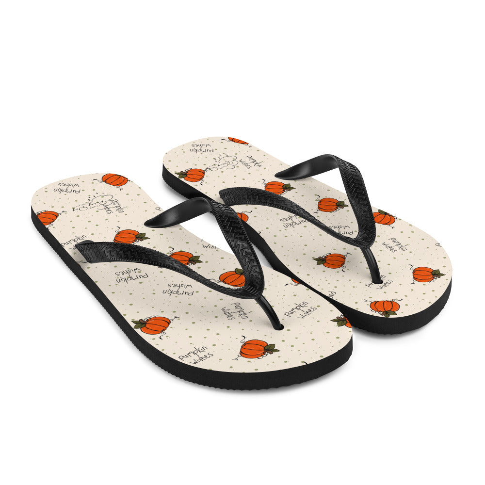 "Pumpkin Wishes" Flip-Flops