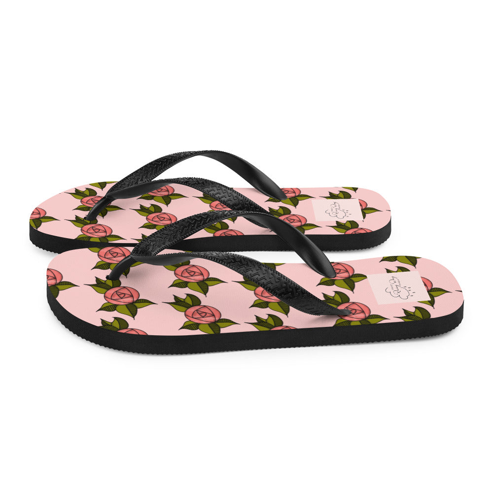 "Coming Up Roses" Flip-Flops