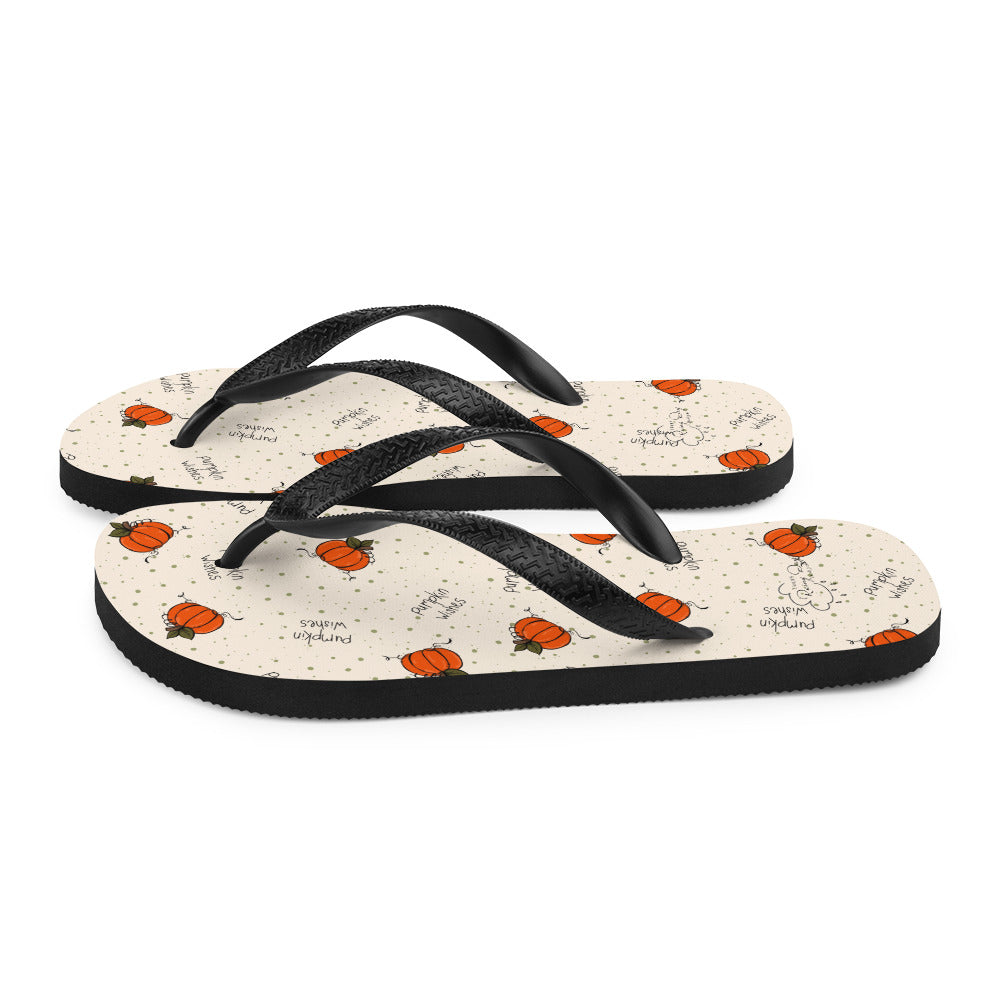 "Pumpkin Wishes" Flip-Flops