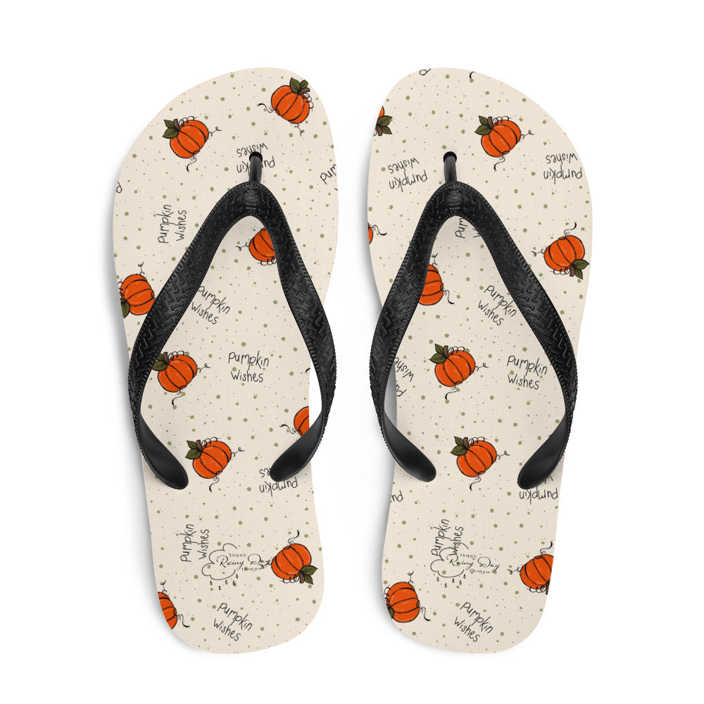 "Pumpkin Wishes" Flip-Flops