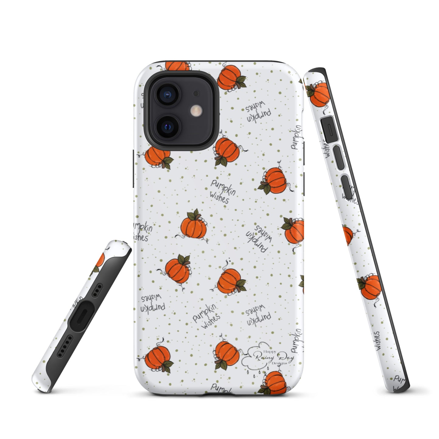 "Pumpkin Wishes" on White Tough iPhone case