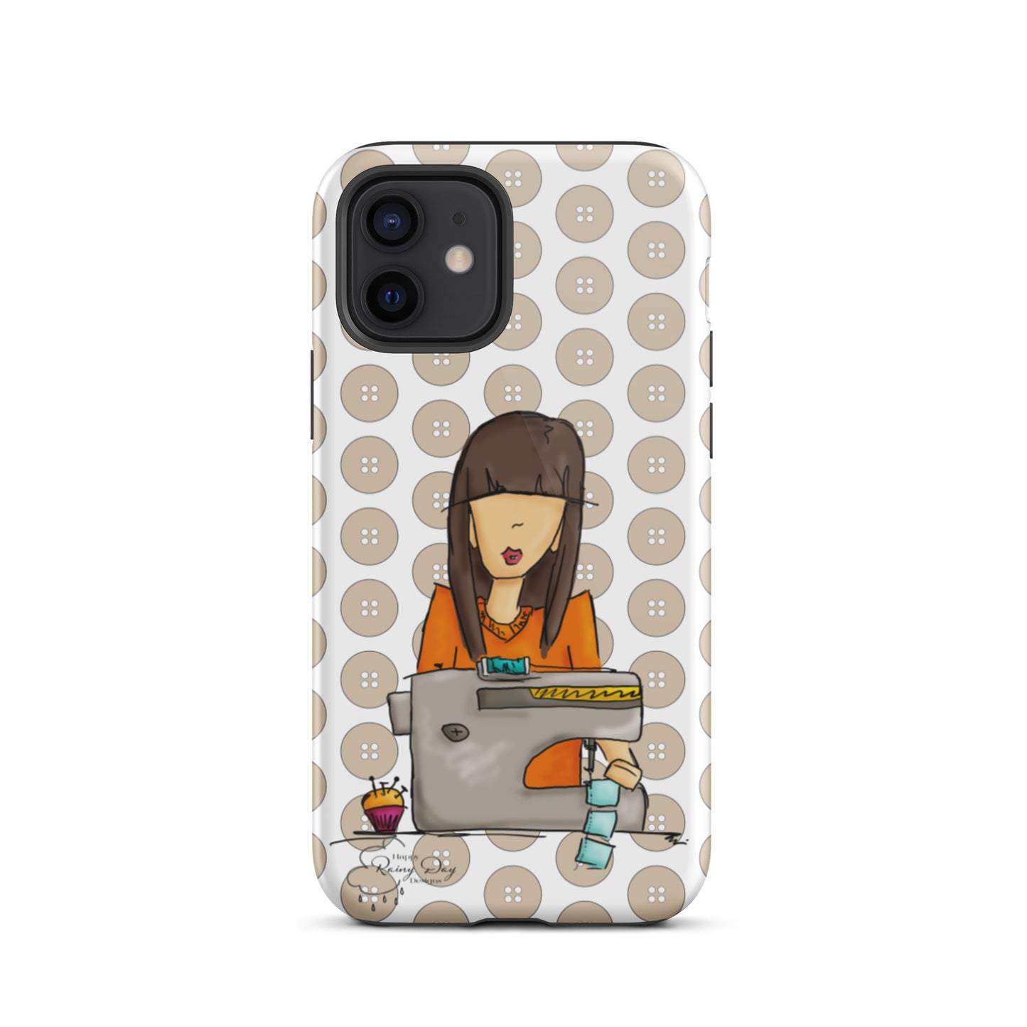 Sewing Girl Tough iPhone case