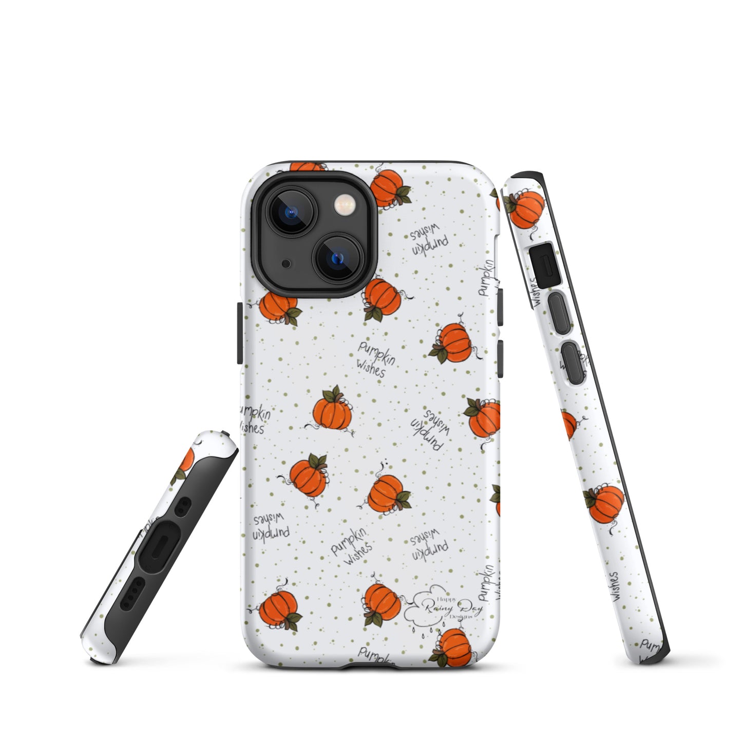 "Pumpkin Wishes" on White Tough iPhone case