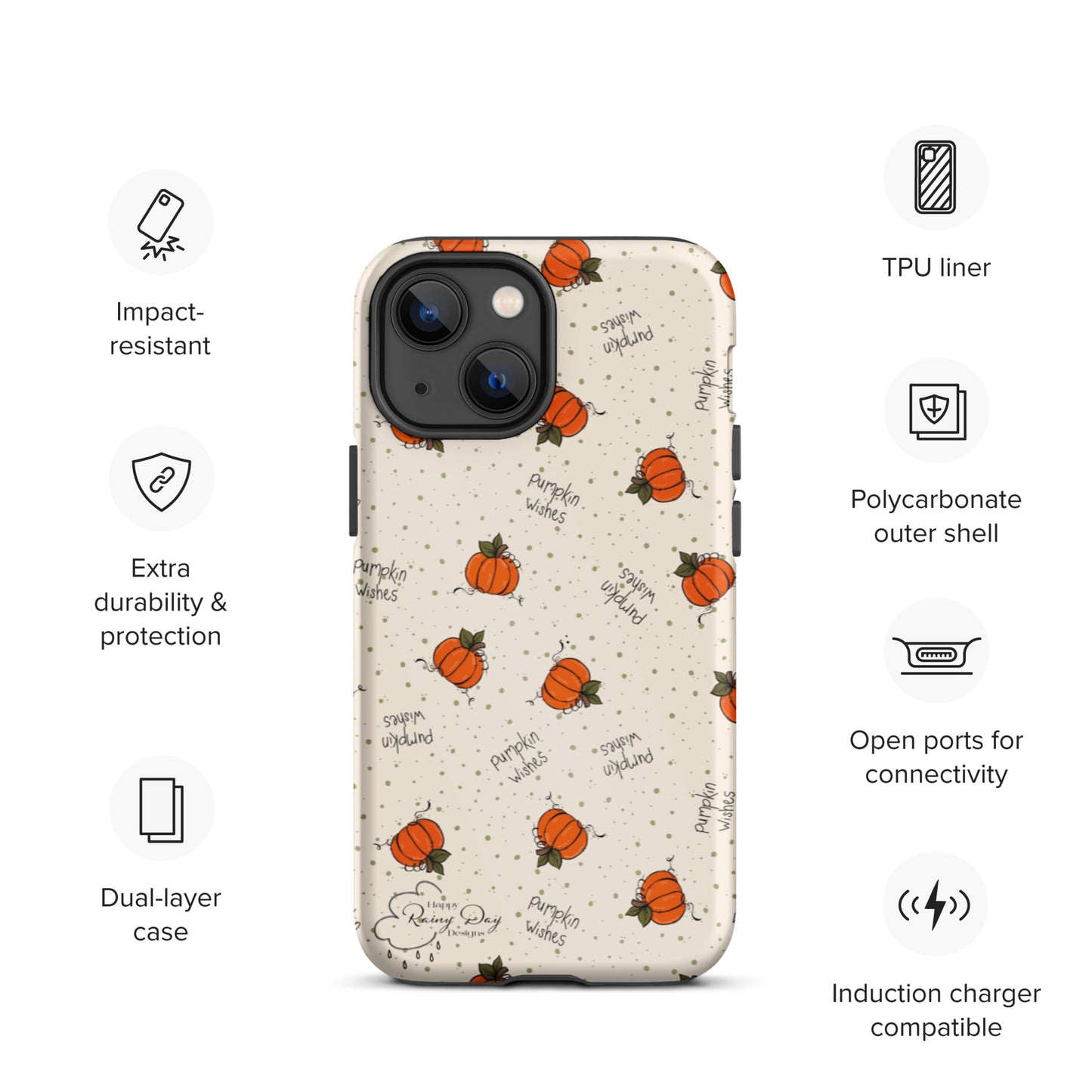 "Pumpkin Wishes" on Natural Tough iPhone case