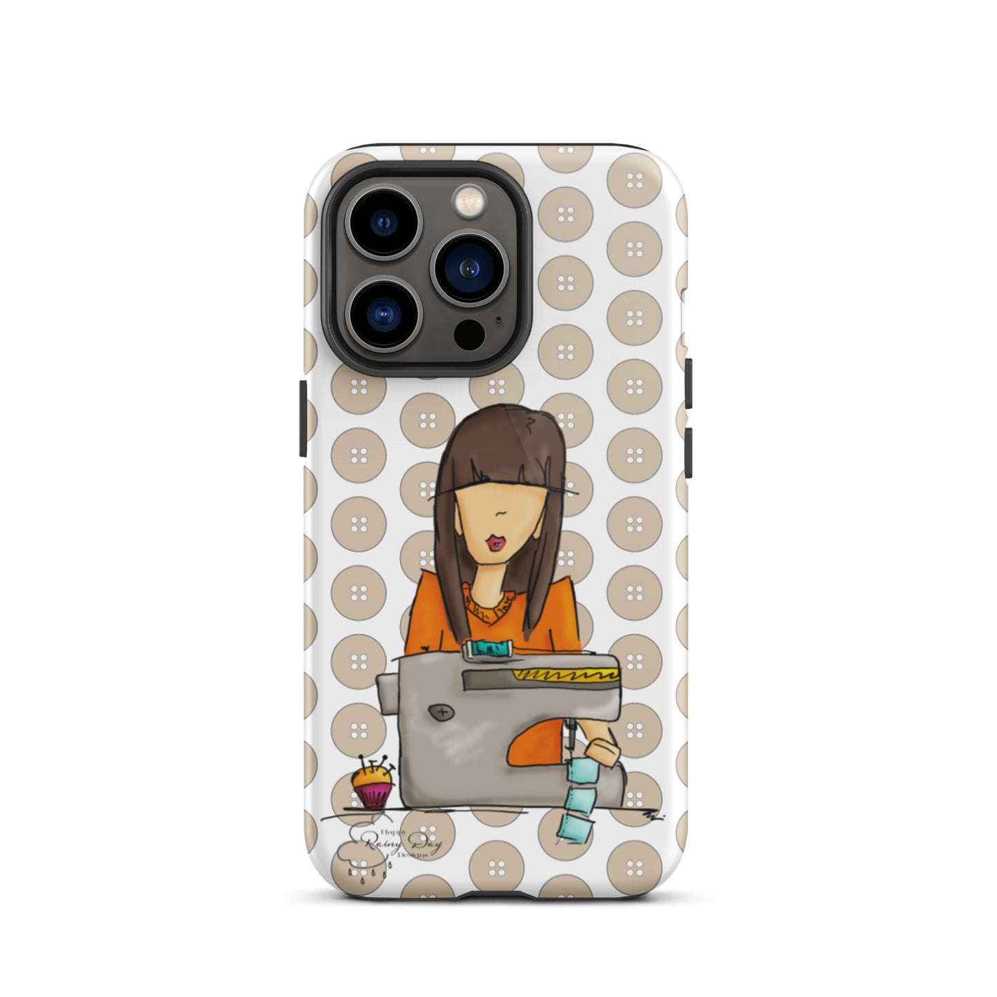 Sewing Girl Tough iPhone case