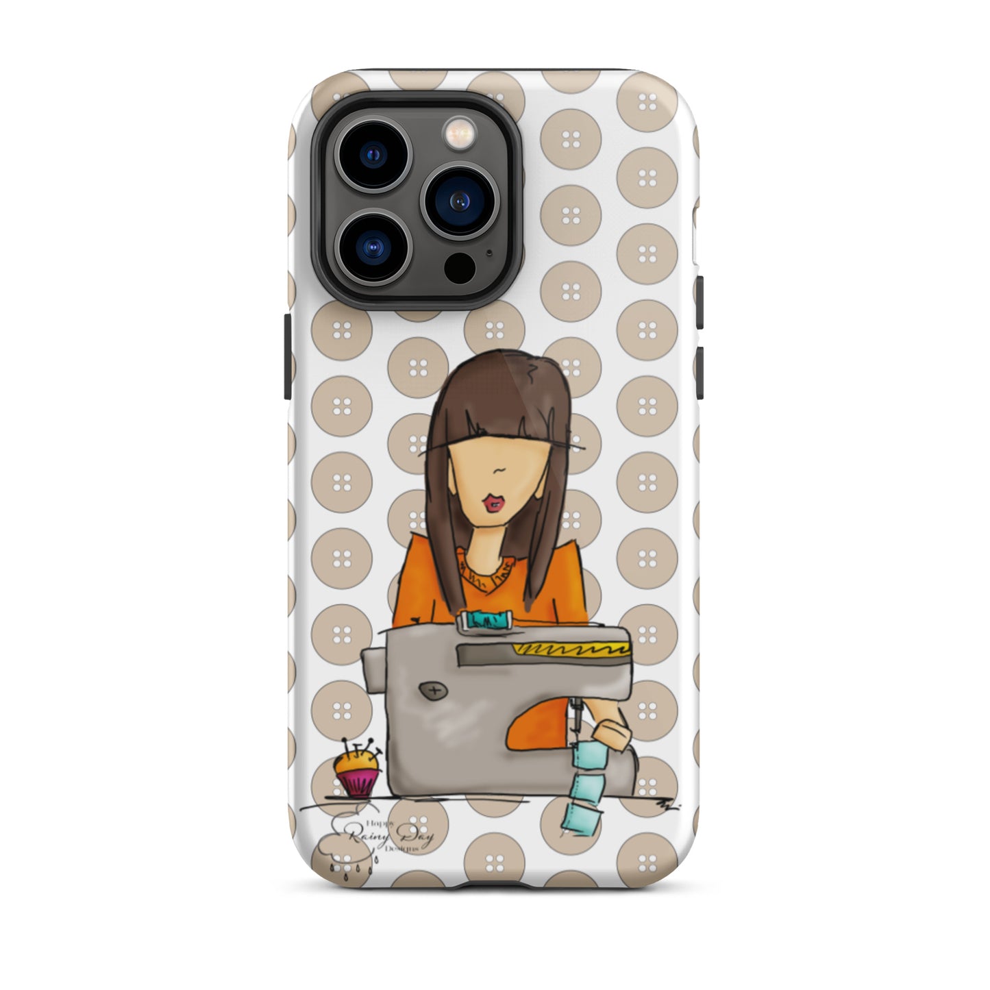 Sewing Girl Tough iPhone case