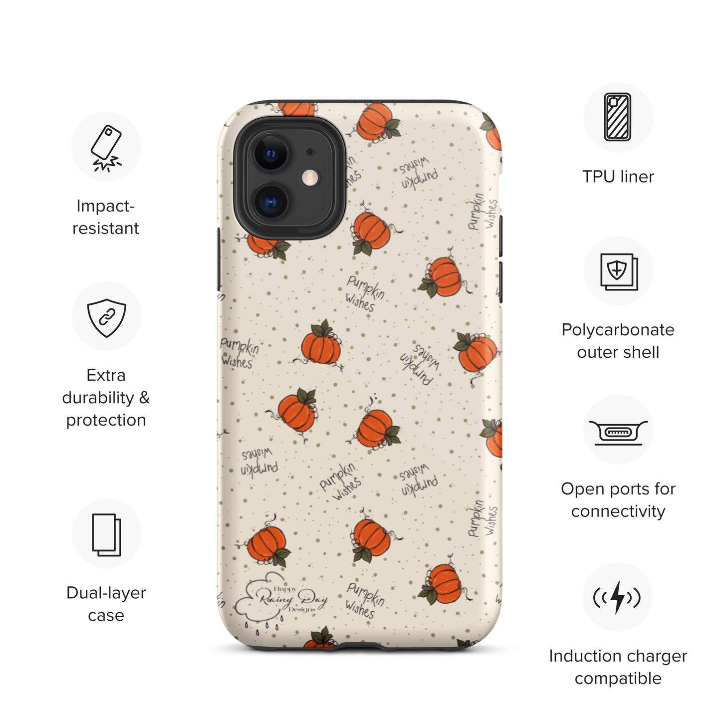 "Pumpkin Wishes" on Natural Tough iPhone case