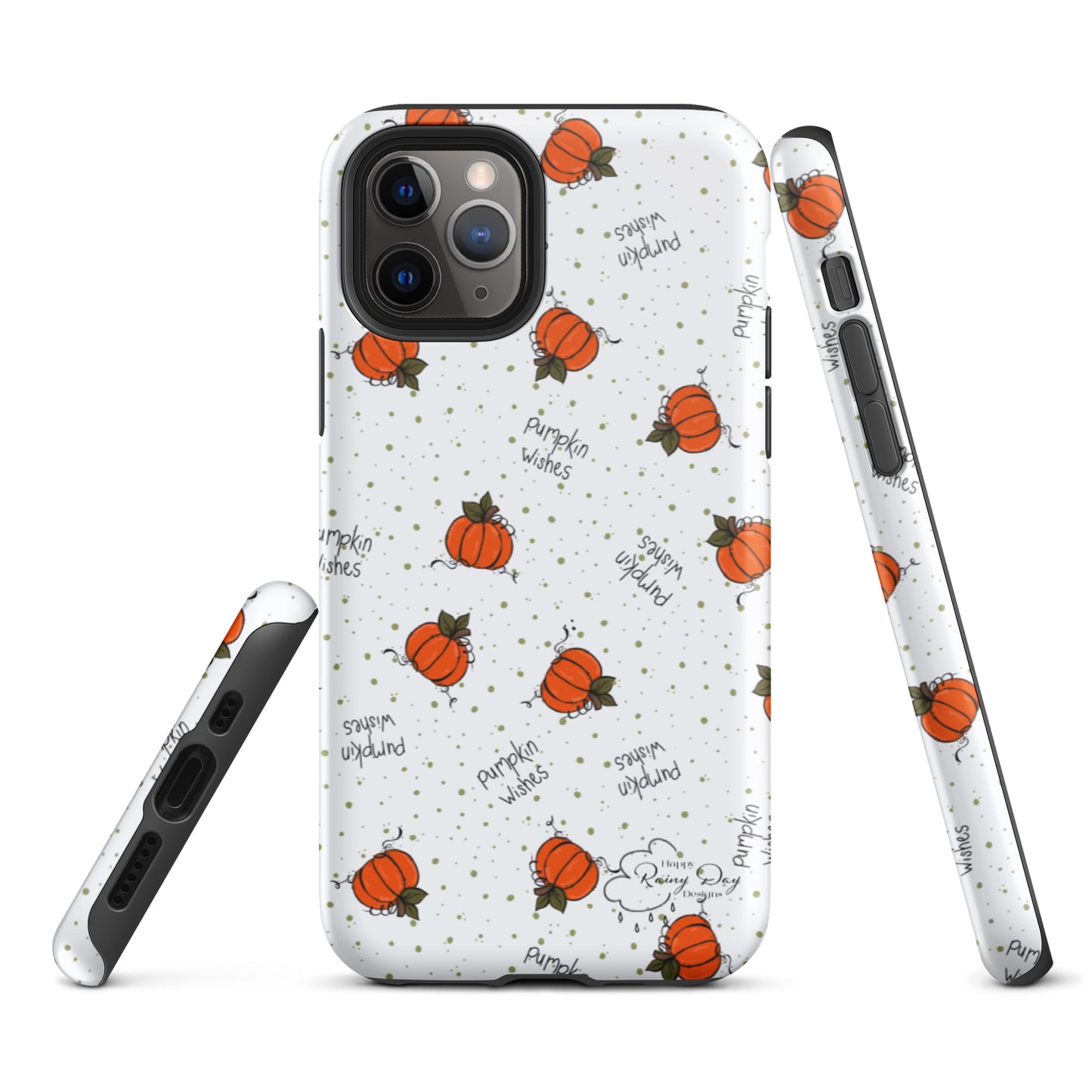 "Pumpkin Wishes" on White Tough iPhone case