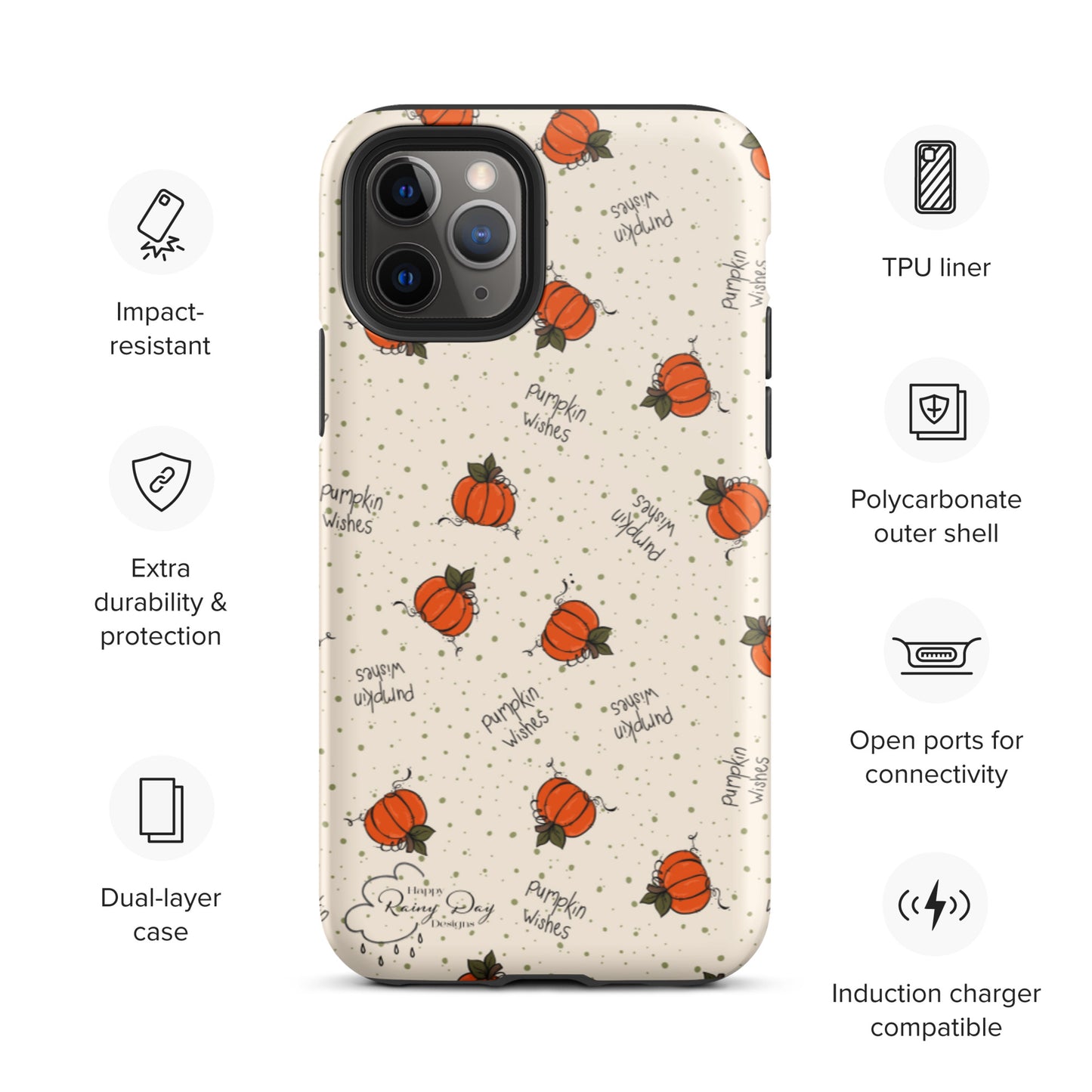 "Pumpkin Wishes" on Natural Tough iPhone case