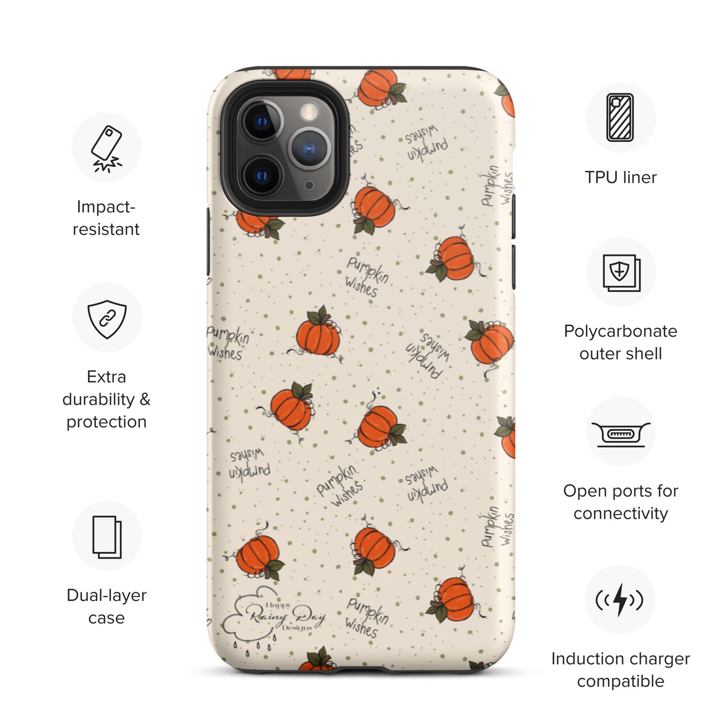 "Pumpkin Wishes" on Natural Tough iPhone case