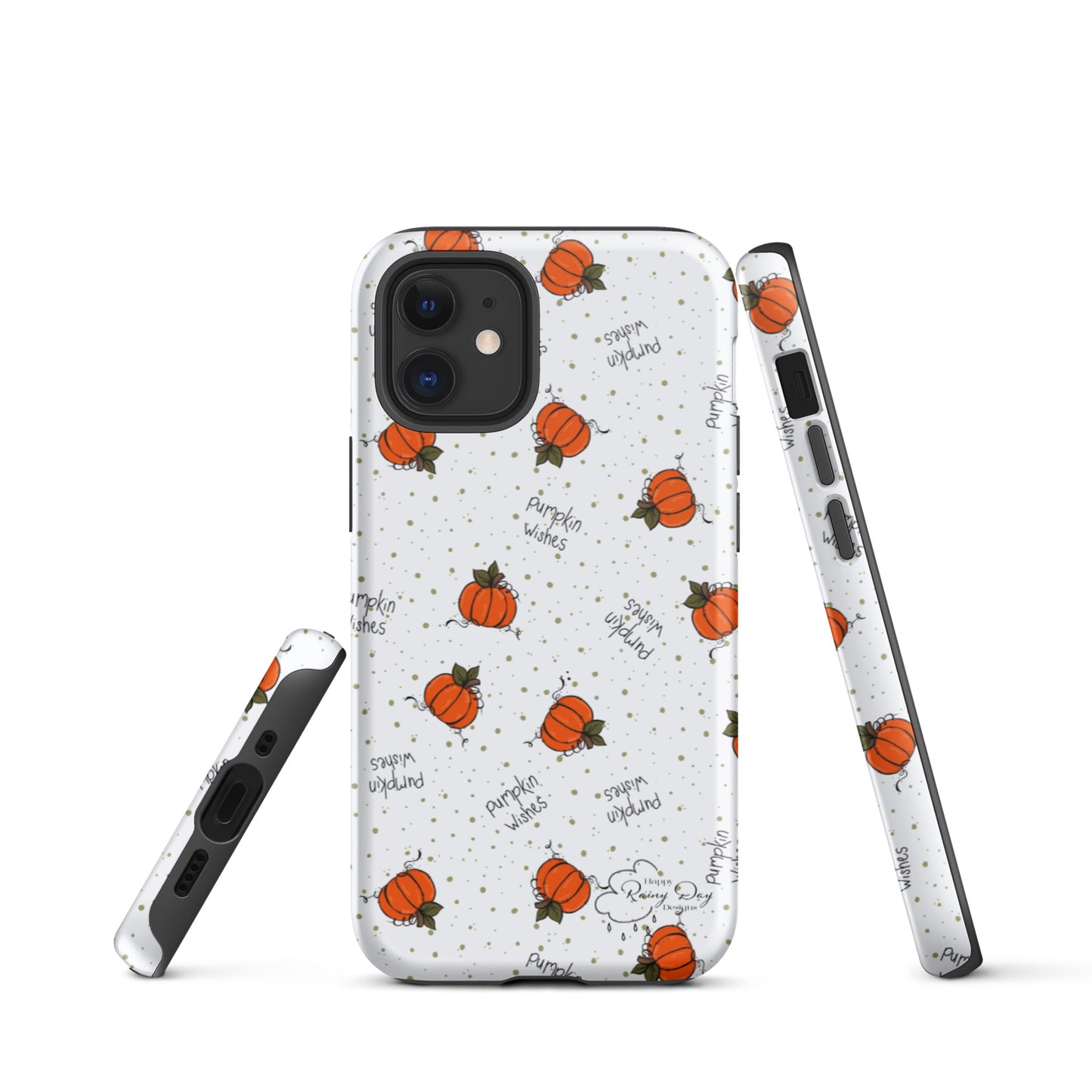 "Pumpkin Wishes" on White Tough iPhone case