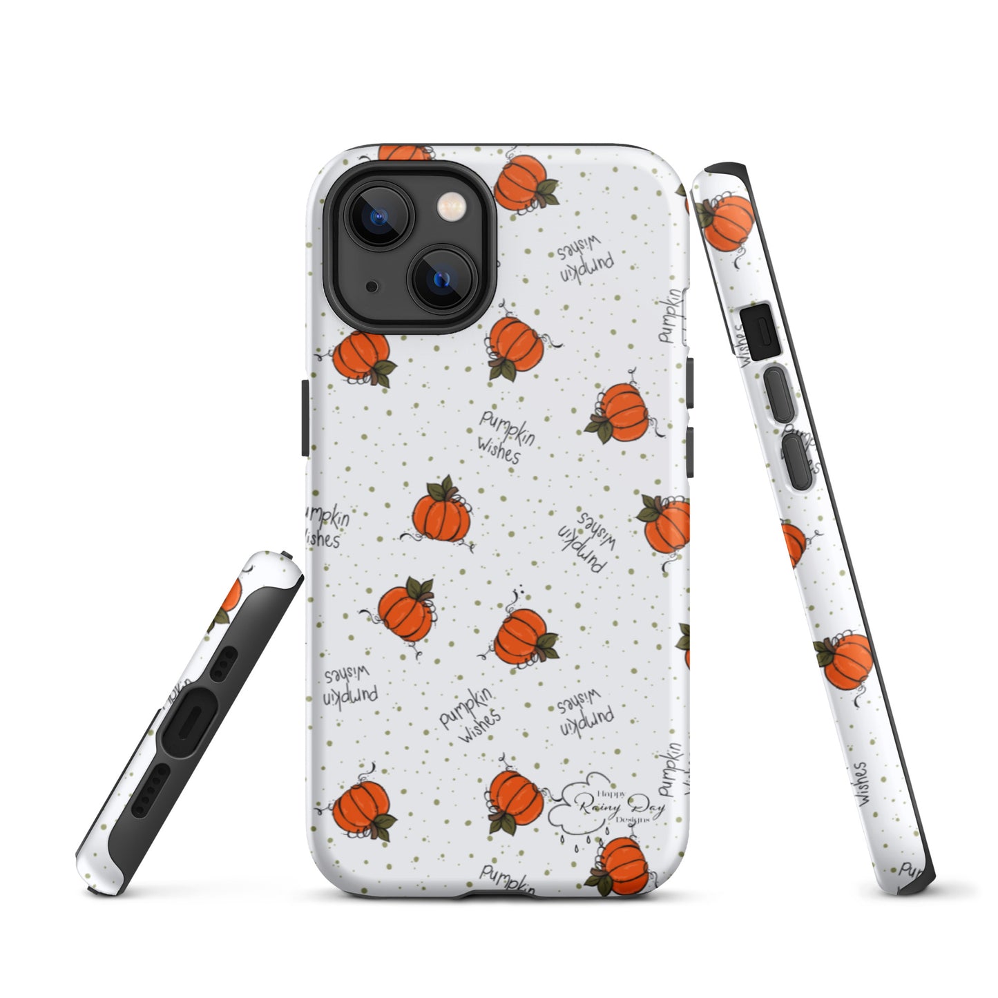 "Pumpkin Wishes" on White Tough iPhone case