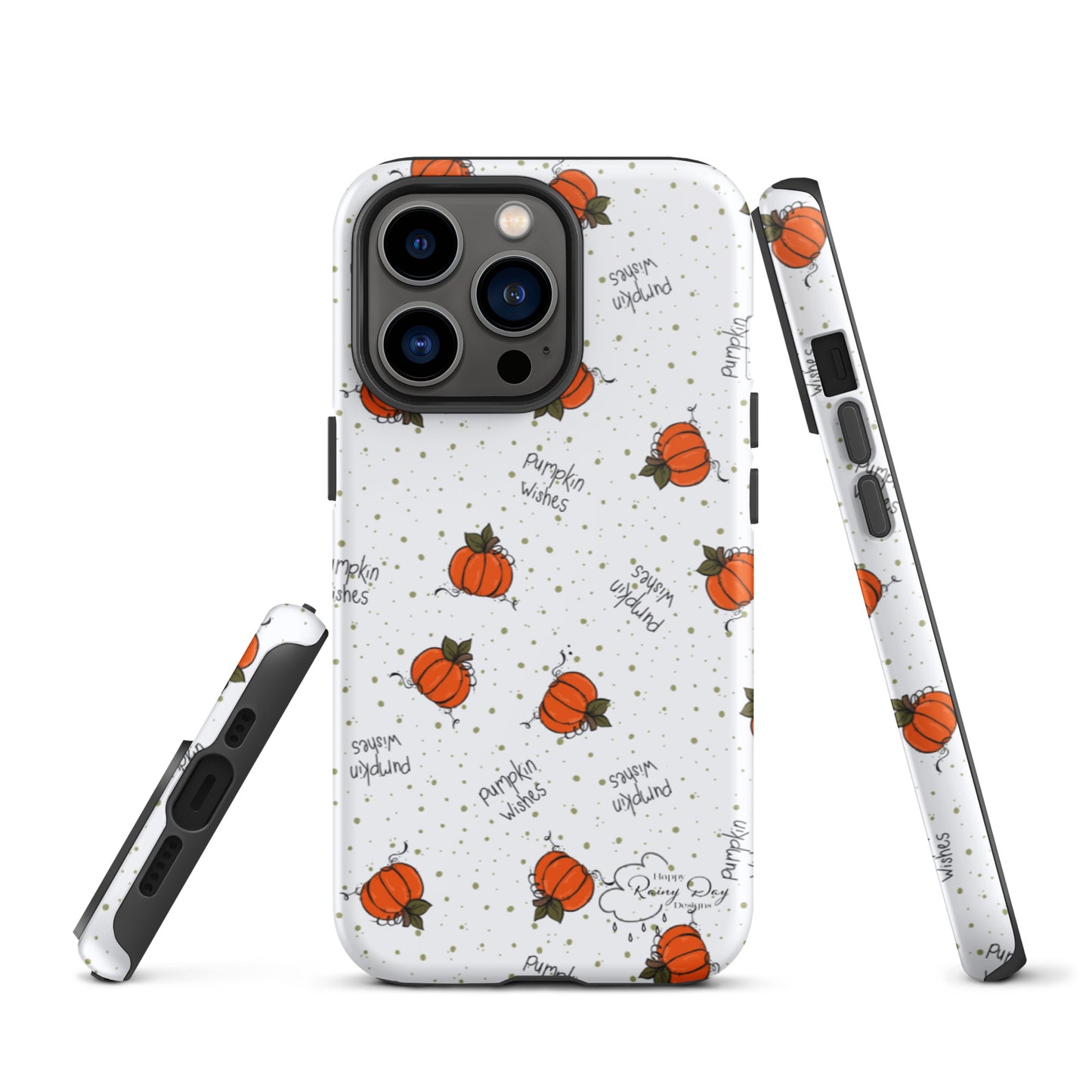 "Pumpkin Wishes" on White Tough iPhone case