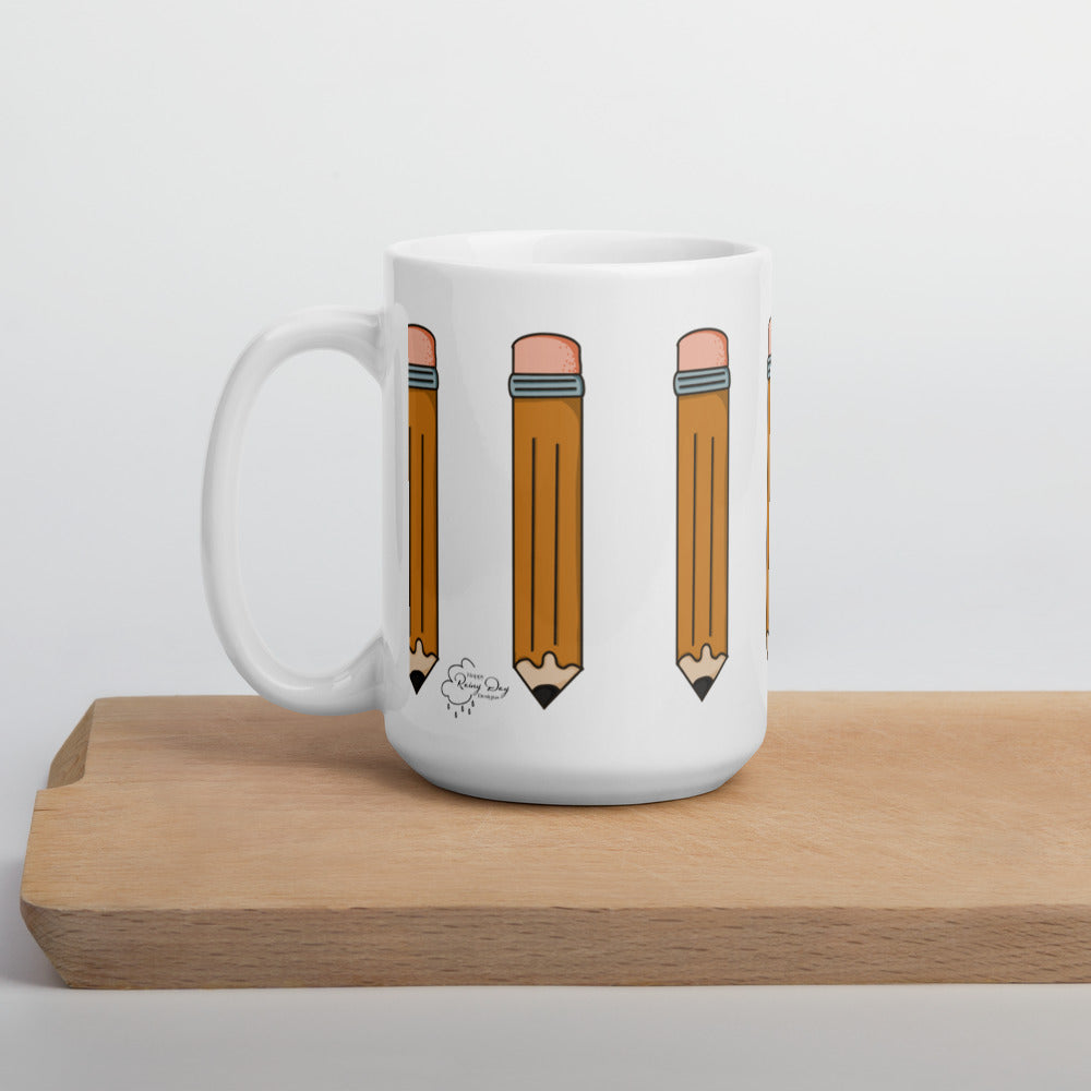 Pencil Glossy Mug 15 oz