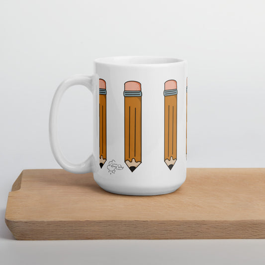 Pencil Glossy Mug 15 oz