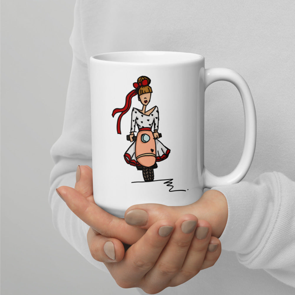 Scooter Girl Glossy Mug