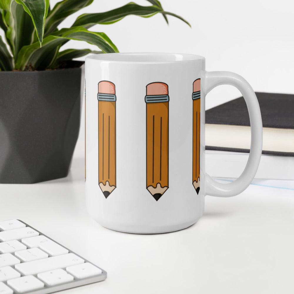 Pencil Glossy Mug 15 oz